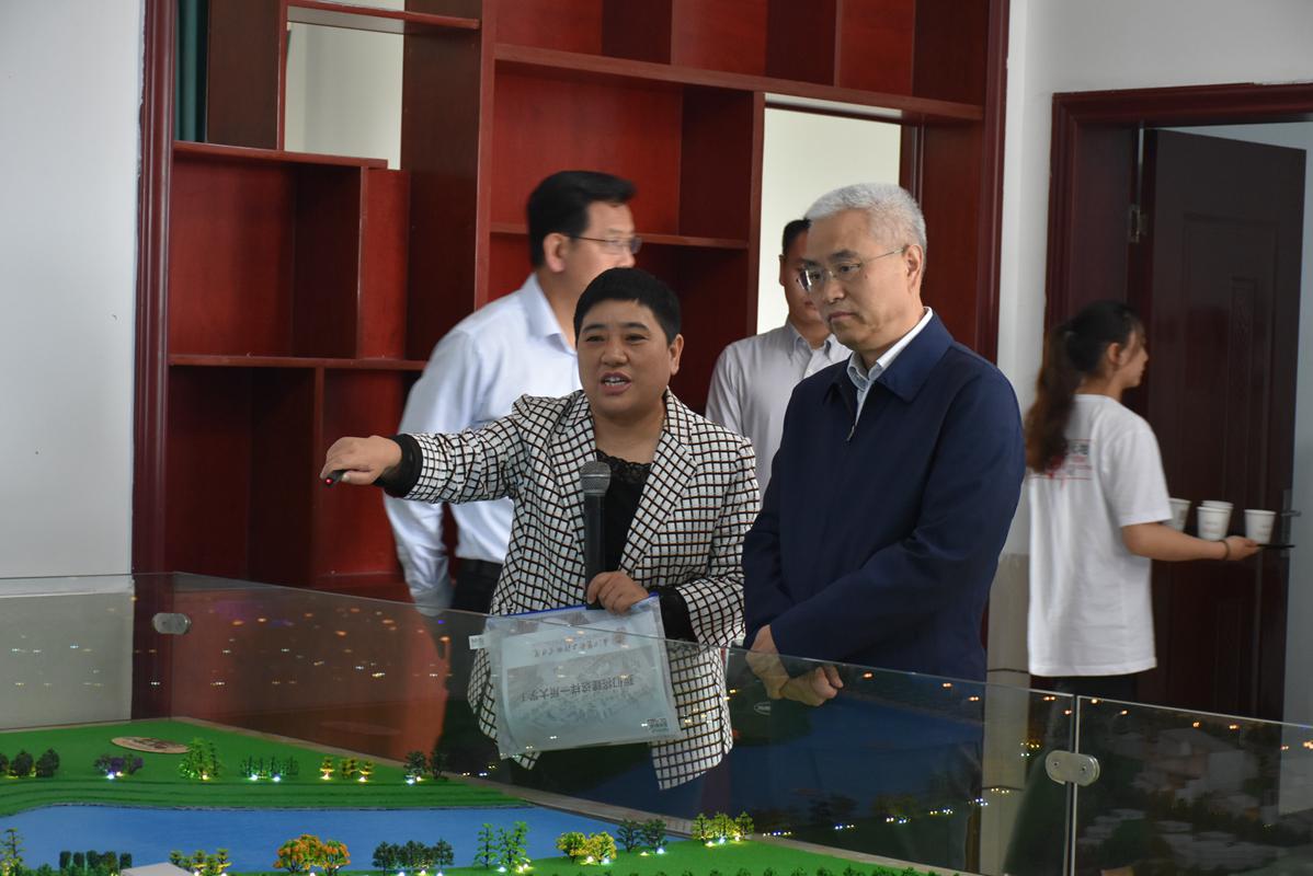 许小兰向市委书记汇报建设规划沙盘模型.JPG 许小兰向市委书记汇报建设规划沙盘模型.JPG